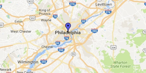 Map of Philadelphia events and regional alumni
