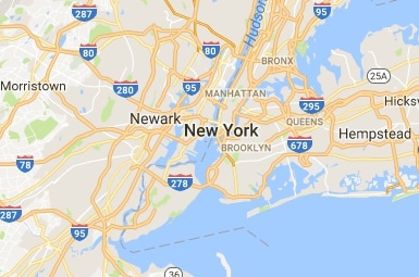Map of New York events and regional alumni